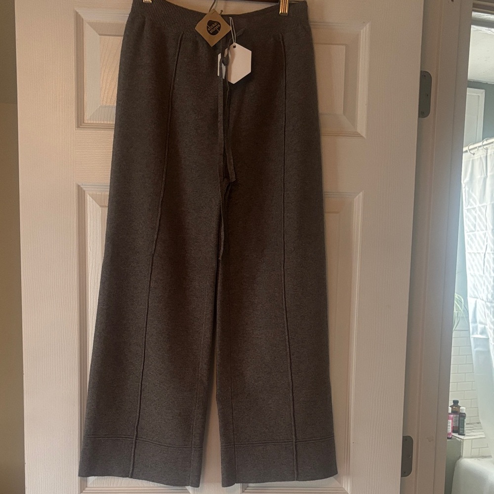 Paper Crane Charcoal Knit Pants